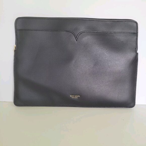 kate spade Other - Kate Spade Laptop Sleeve Spencer Case Black Leather Padded Computer Pouch